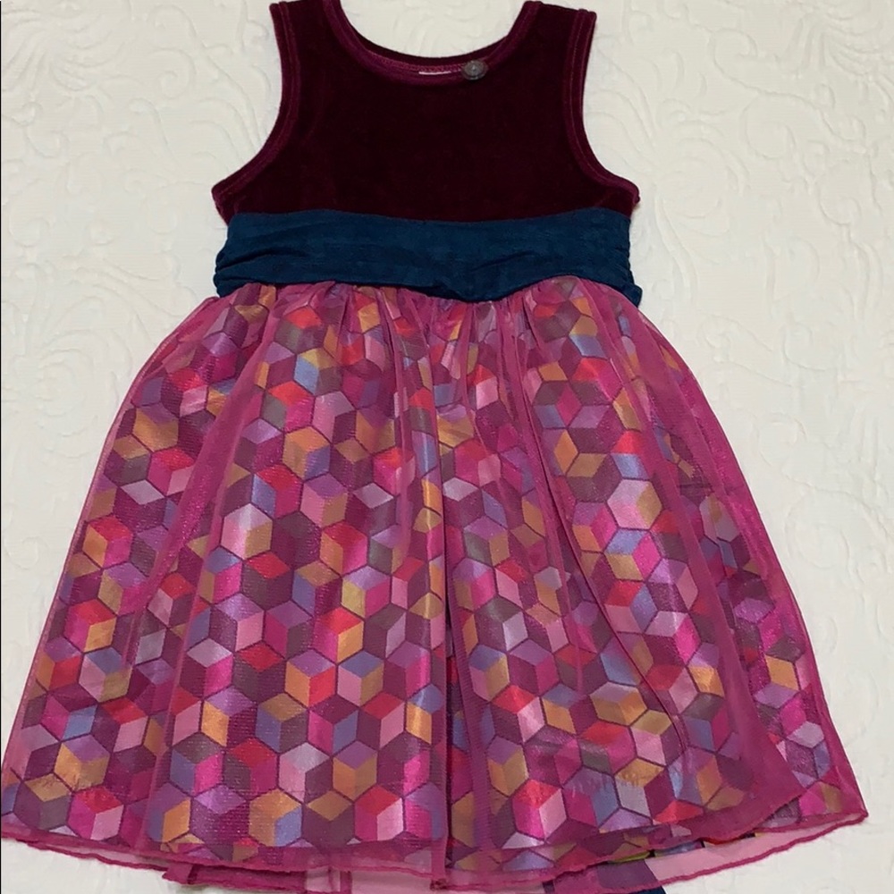Matilda Jane Miss Fancy Tank Dress Girls sz 4 EUC